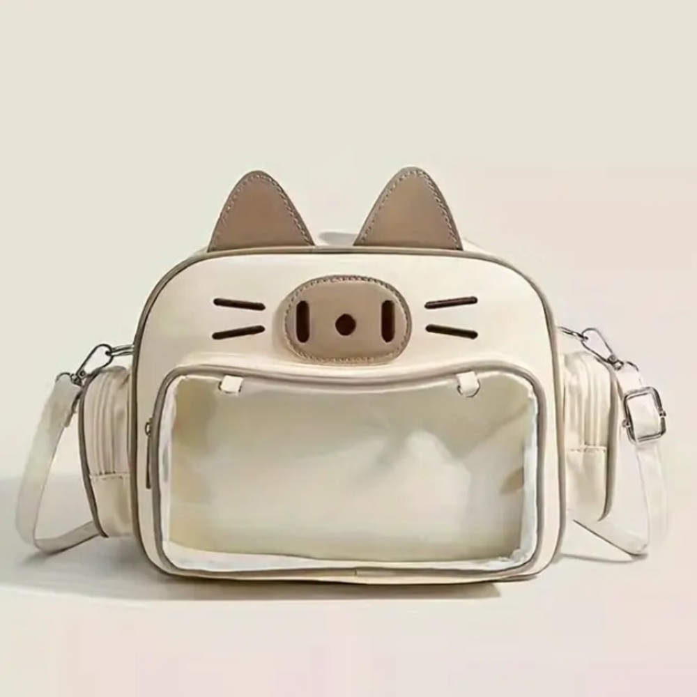 Cute Cat Ear Crossbody Bag Pin Display